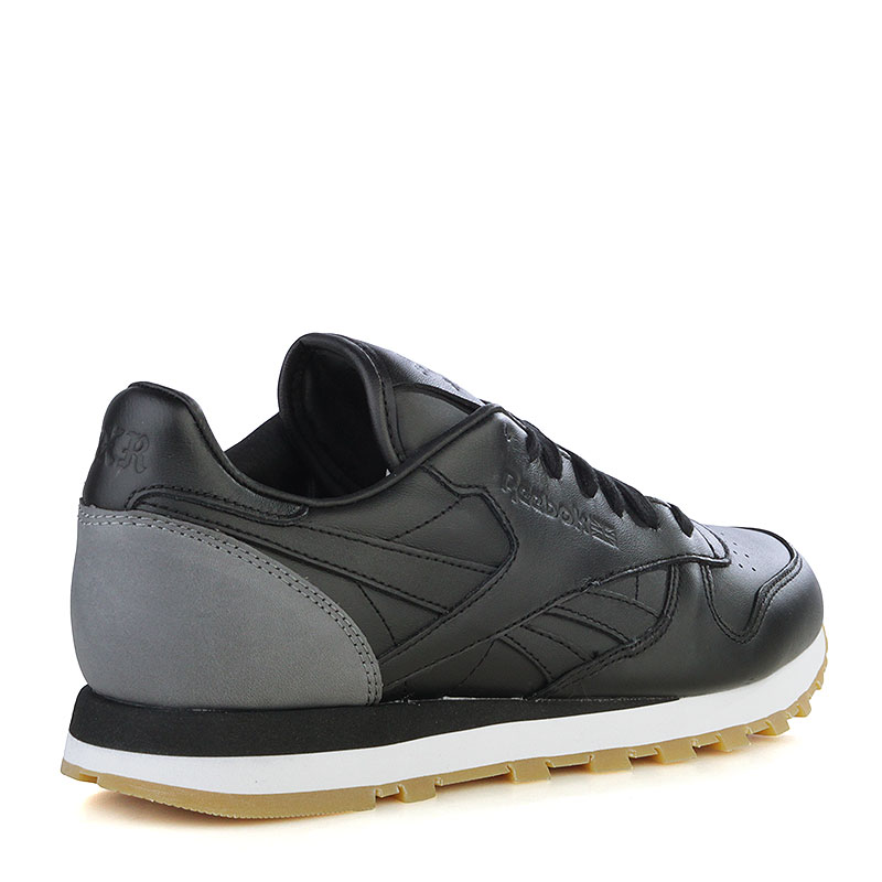 мужские черные кроссовки Reebok Classic Leather BXR V66672 - цена, описание, фото 2